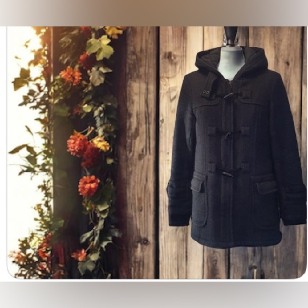 Joe Fresh Toggle Peacoat -NWOT- Grey -Gloverall SzXs 🍁🍂​​​​​ - Picture 6 of 16